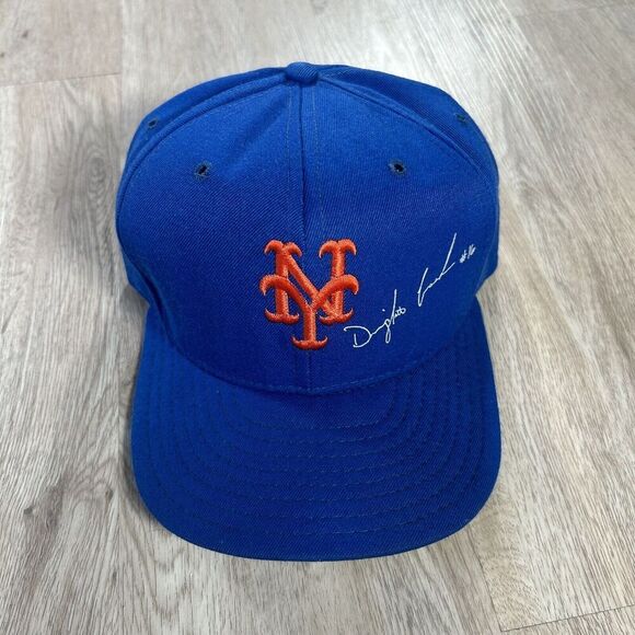 Vintage New York Mets Dwight‎ Gooden Hat Snapback MLB Baseball Script Blue USA - Picture 1 of 8